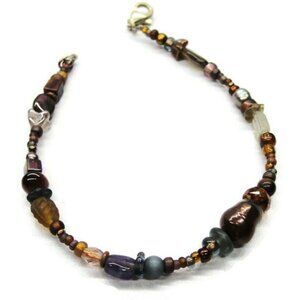 925 Sterling Silver Bracelet Multi Colored Natural Stones